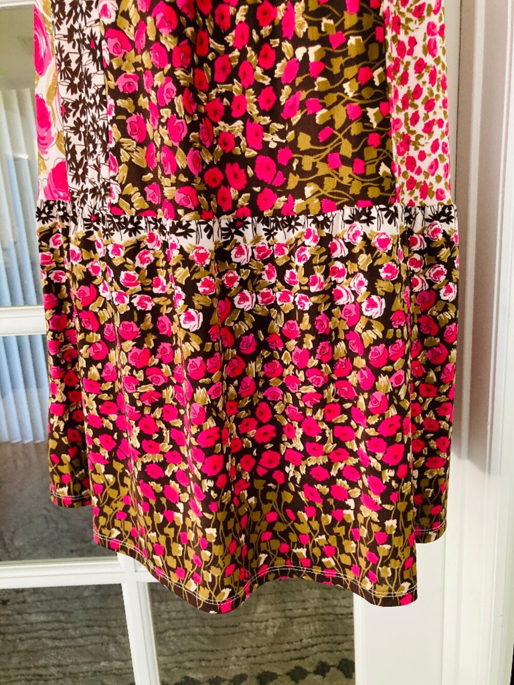 Rabbit Rabbit Rabbit Pink Floral Patchwork Print Dress 6 - Picture 4 of 9